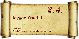 Magyar Amadil névjegykártya
